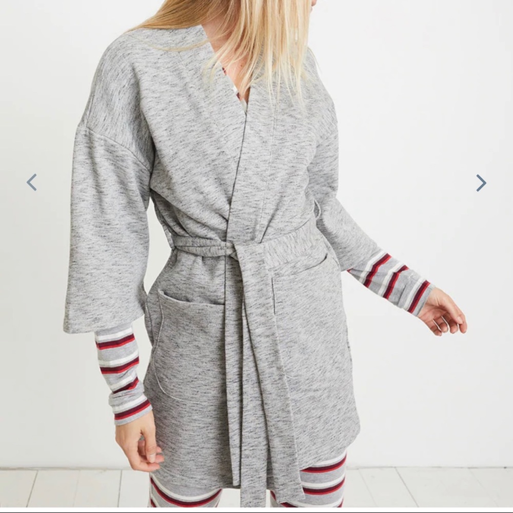 Sherpa Lined Robe (Heather Grey)